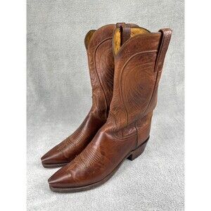 Lucchese Bart Mens Boots Sz 9.5 D Brown Leather Western Cowboy Boots N159654